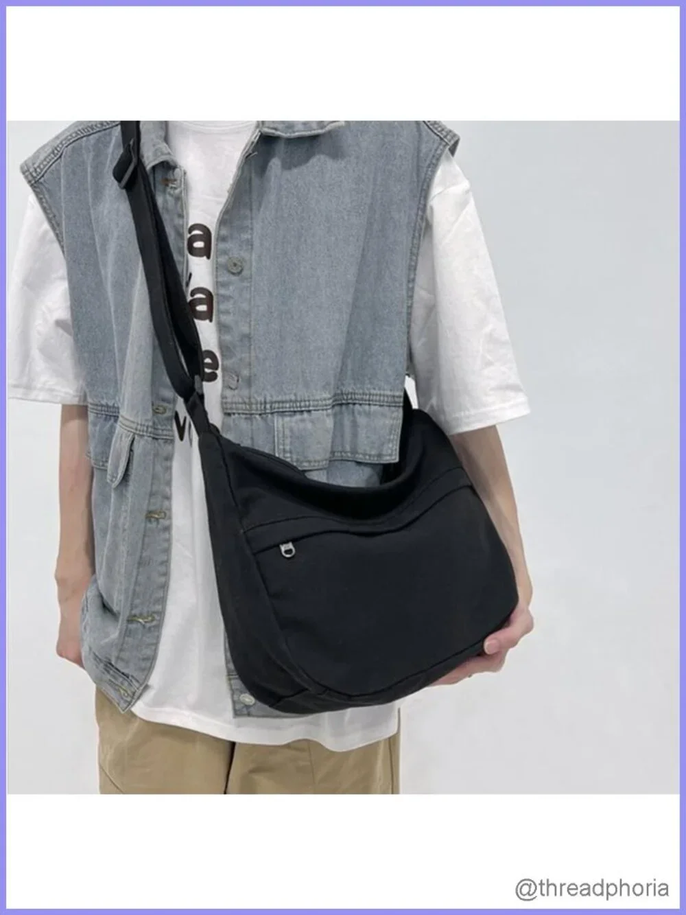 Vintage Canvas Messenger Bag Hobo Crossbody Shoulder Tote Handbag Laptop Work